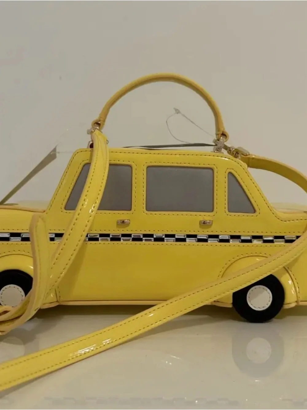 Kate Spade Novelty Taxi Bag, NWT and bag charm - Picture 7 of 9